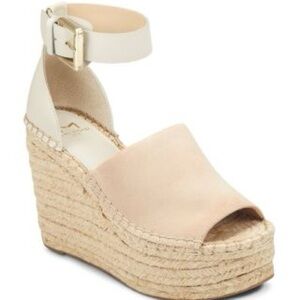 Marc Fisher Tan Espadrille Wedge Sandals